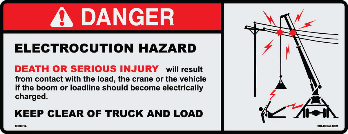 Pro Decal - Warning Decals | Danger Electrocution Hazard