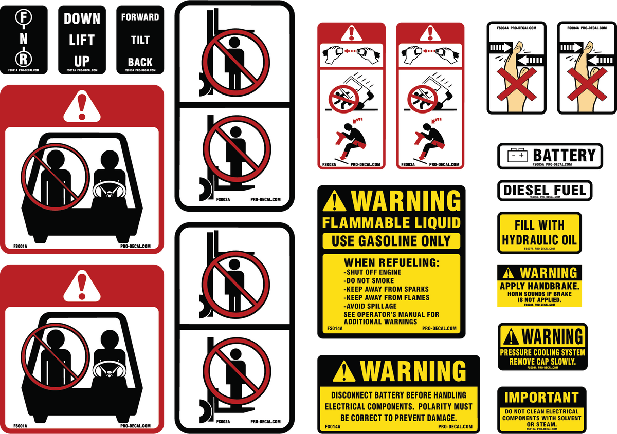 Caution - Fork-Lift Trucks Operating Sign - Farm Signs