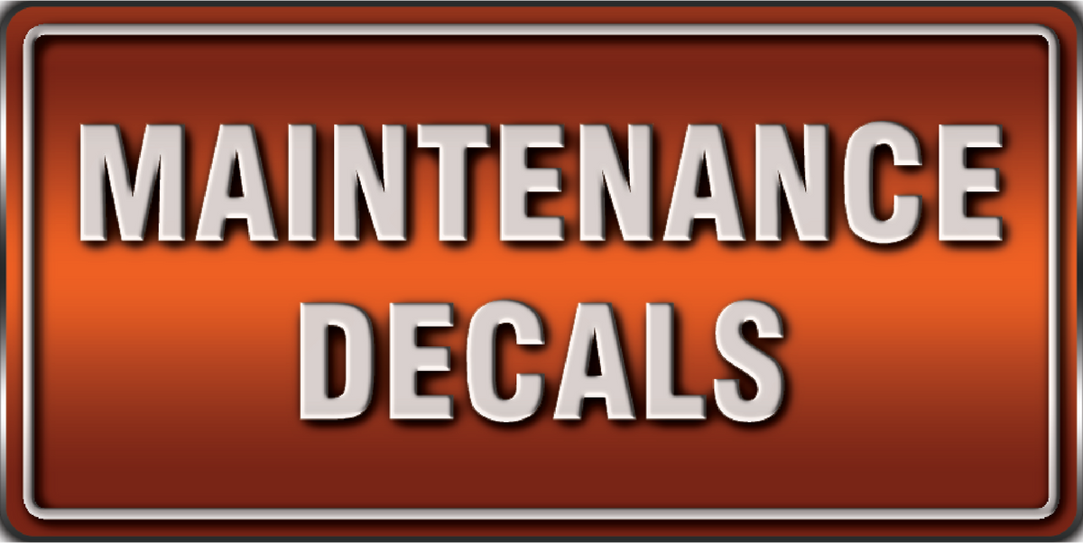 Maintenance Decals | Pro-Decal – Pro Decal