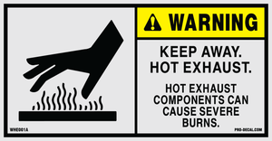 Warning Burn Hazard 6.5" x 3.5"