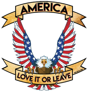 America love it or leave patriotic decal