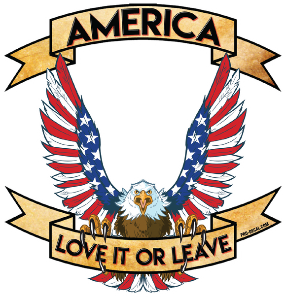 America love it or leave patriotic decal