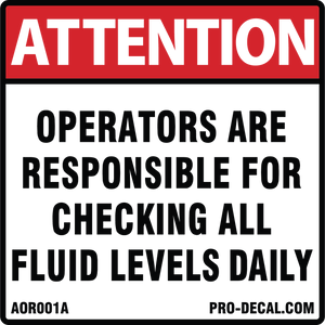 Stock Attention Operators Warning Sticker - 9 x 12 – American Business  Forms & Envelopes