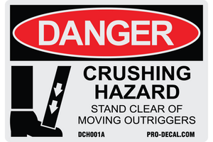 Danger crushing hazard