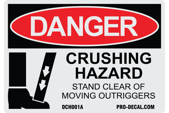 Danger crushing hazard