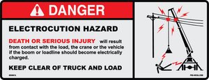 Danger electrocution hazard safety and warning decal