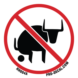 No bull hard hat sticker