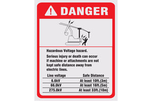 Danger hazardous voltage hazard