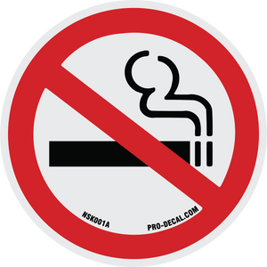 no smoking safety and warning decal