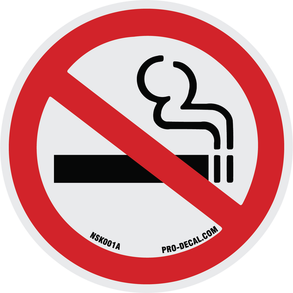no smoking safety and warning decal