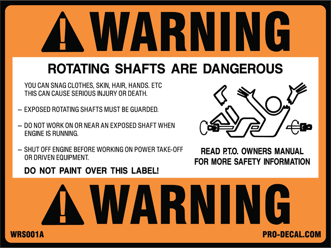Tractor Rockshaft Sticker Pro Decal - Heavy Equipment Decals